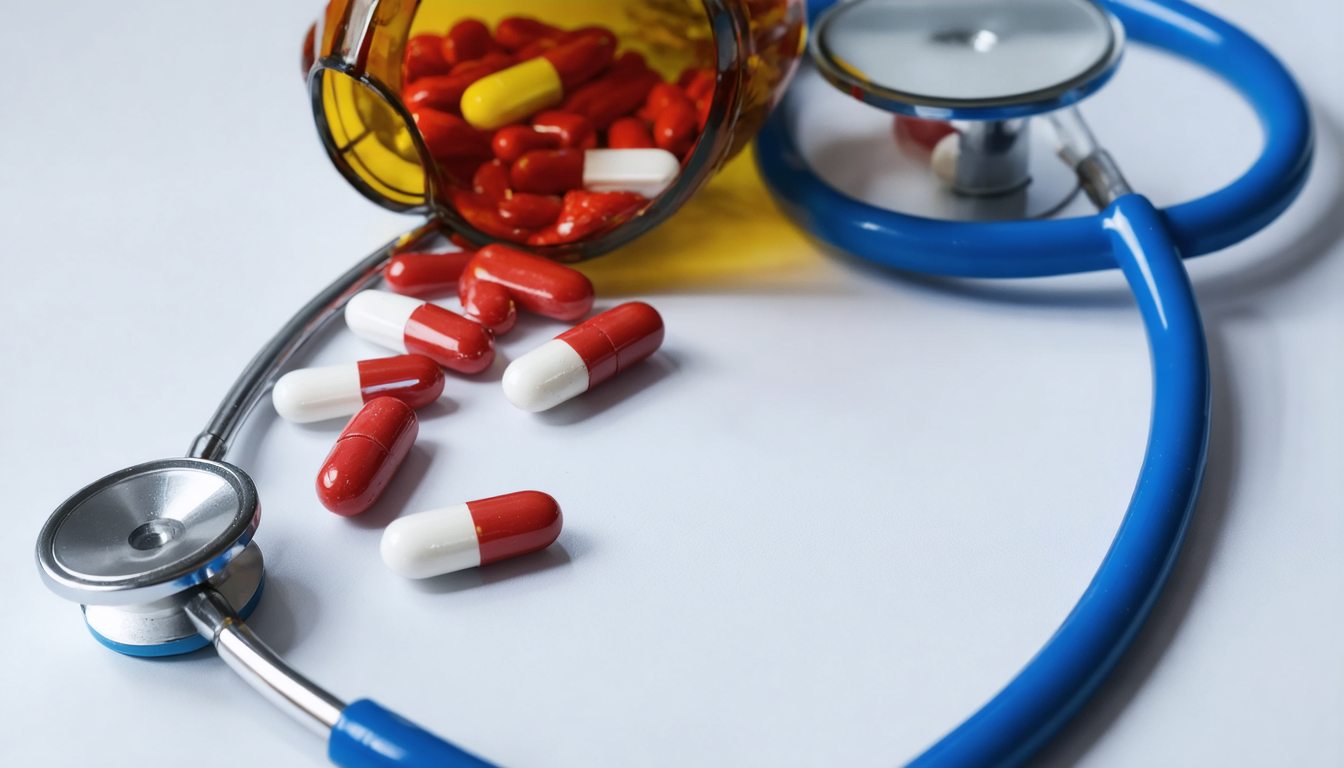 Doctor consulting a male patient about erectile dysfunction and potency enhancers in a clinical setting