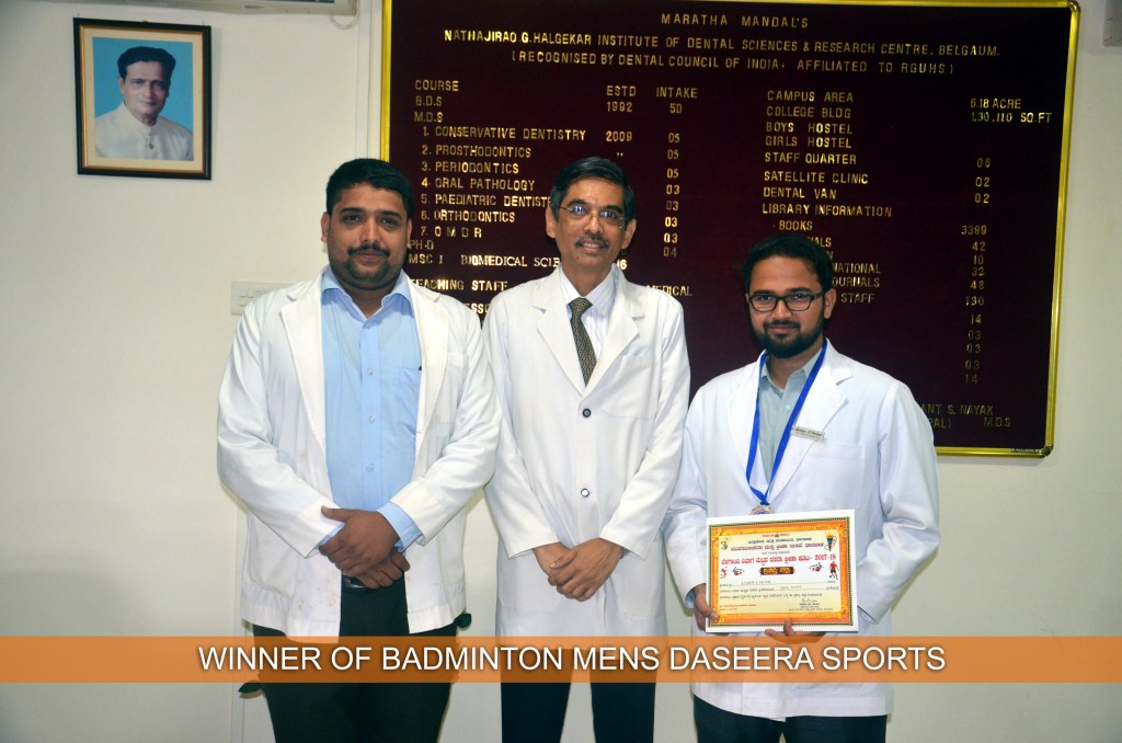 01 WINNER OF BADMINTON MENS DASEERA SPORTS