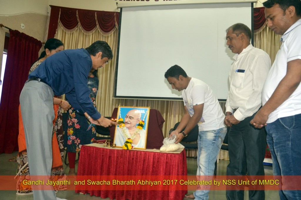 gandhi jayanthi and swacha bhrath abhiyan 2017 celebrated by nss unit COPY